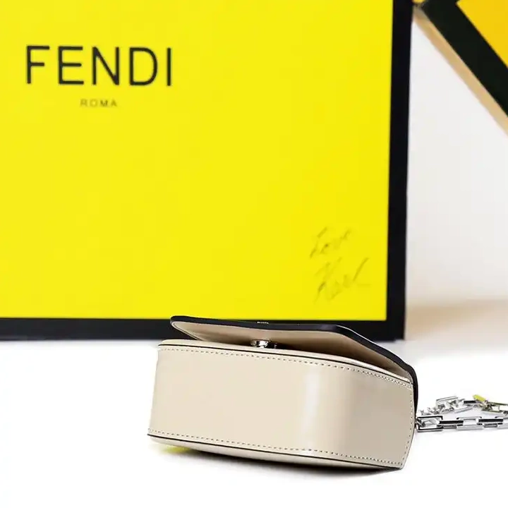 Cheap Fendi Bag In Calf Beige F Leather Nano 0510